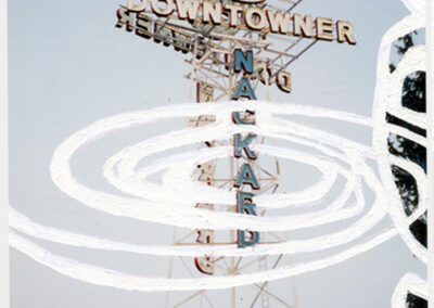 Matte photo with incisions, Motel Downtowner with spiral